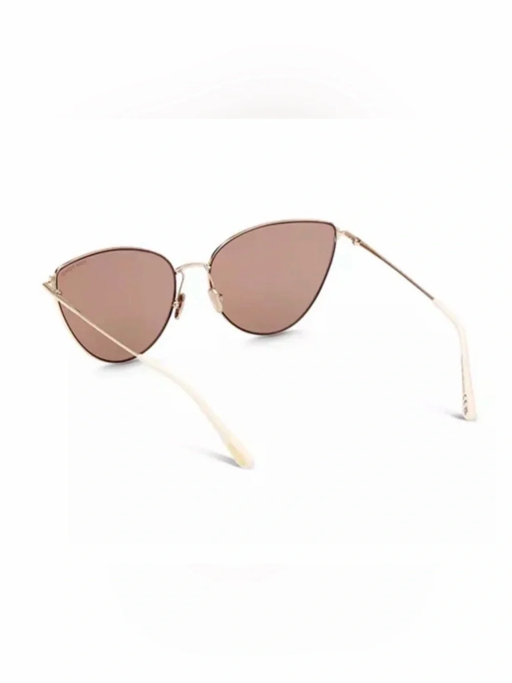 Tom Ford Women's Cat-Eye Sunglasses in Rose Gold Frame and Blush Lenses